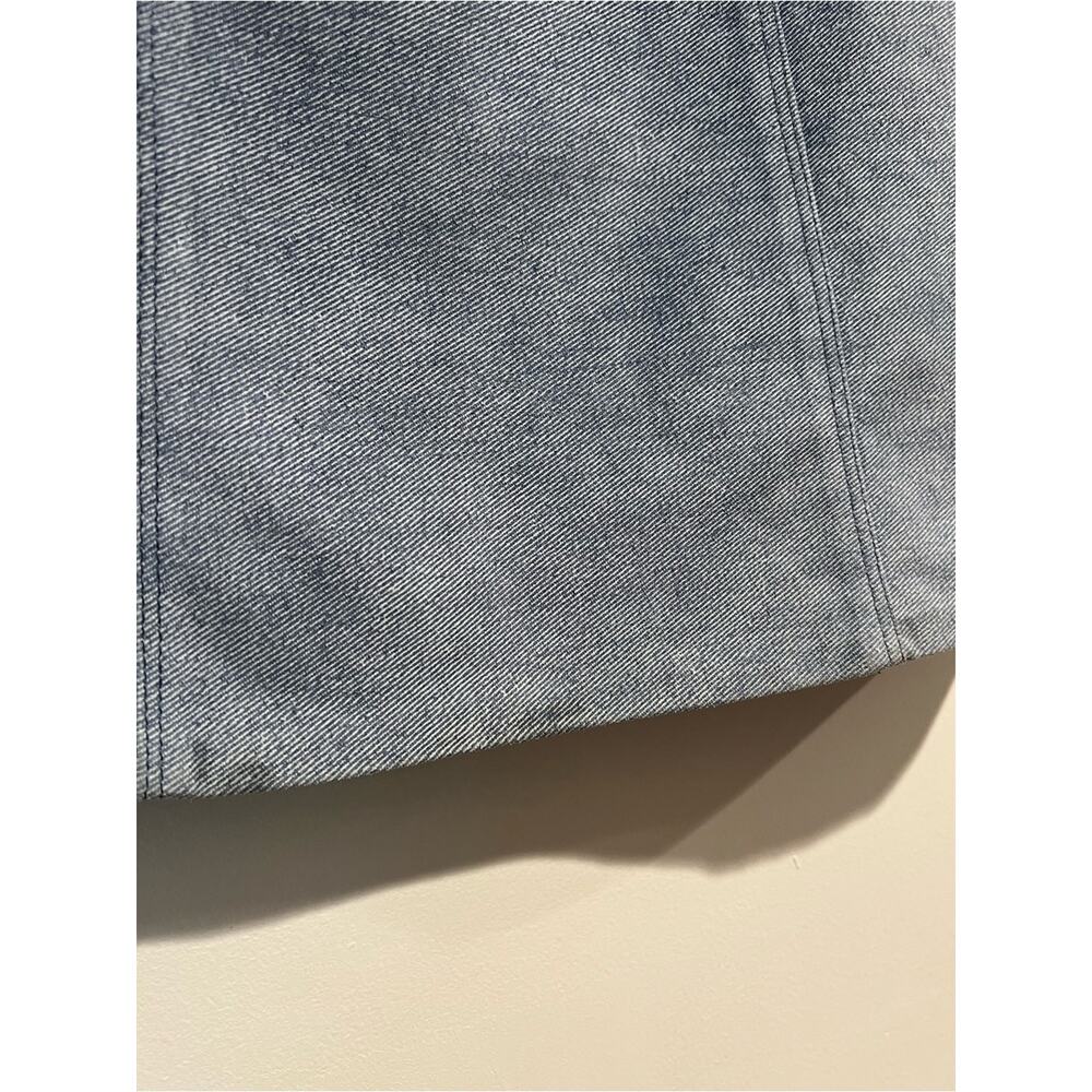 ArtiCo Italy Blue Printed Suede Zip Front Mini Skirt Size 38 Luxury Y2K - Picture 11 of 11